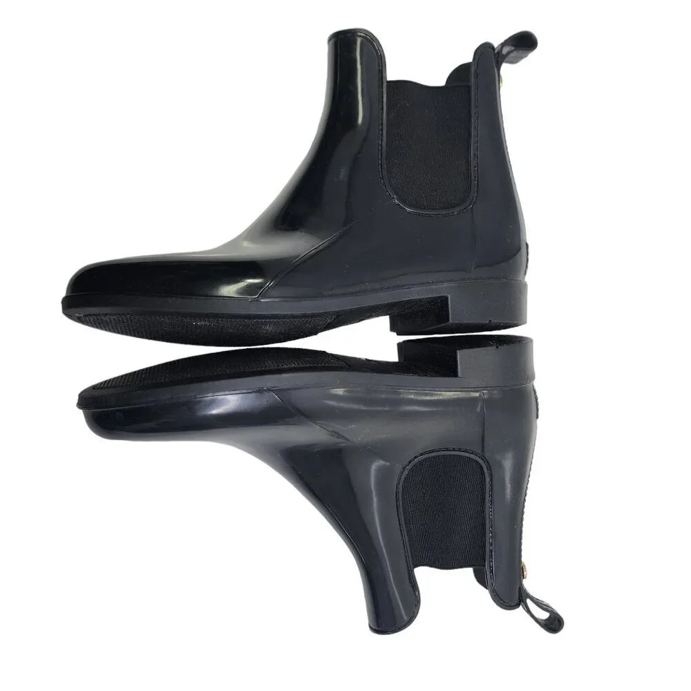 Sam Edelman Tinsley Womens Rubber Man Made Rain Boots Size 7 Black‎